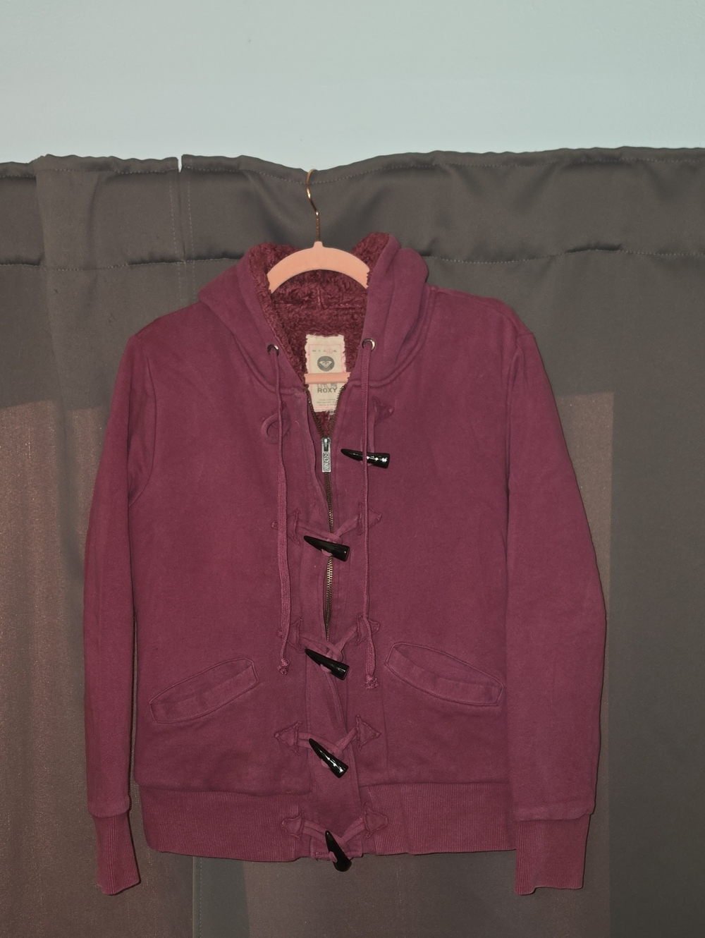 Roxy Women'Small Toggle Hoodie in Purple Size Small Like New